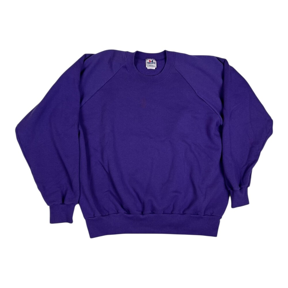 Vintage Tee Jays Raglan Blank Purple Sweatshirt Size 3XL Made in USA